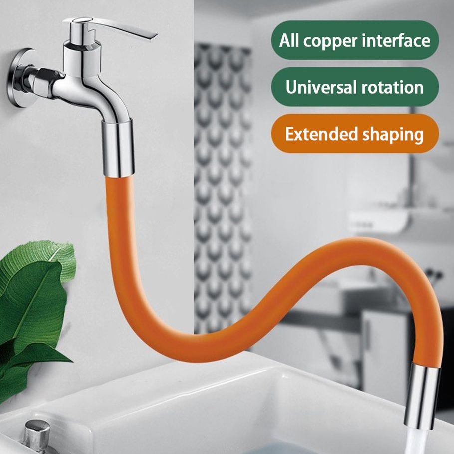Universal Foaming Extension Tube 360° Rotatable Free Bending Faucet Lengthening Extender Wash Splash Head For Wash Basin Faucet