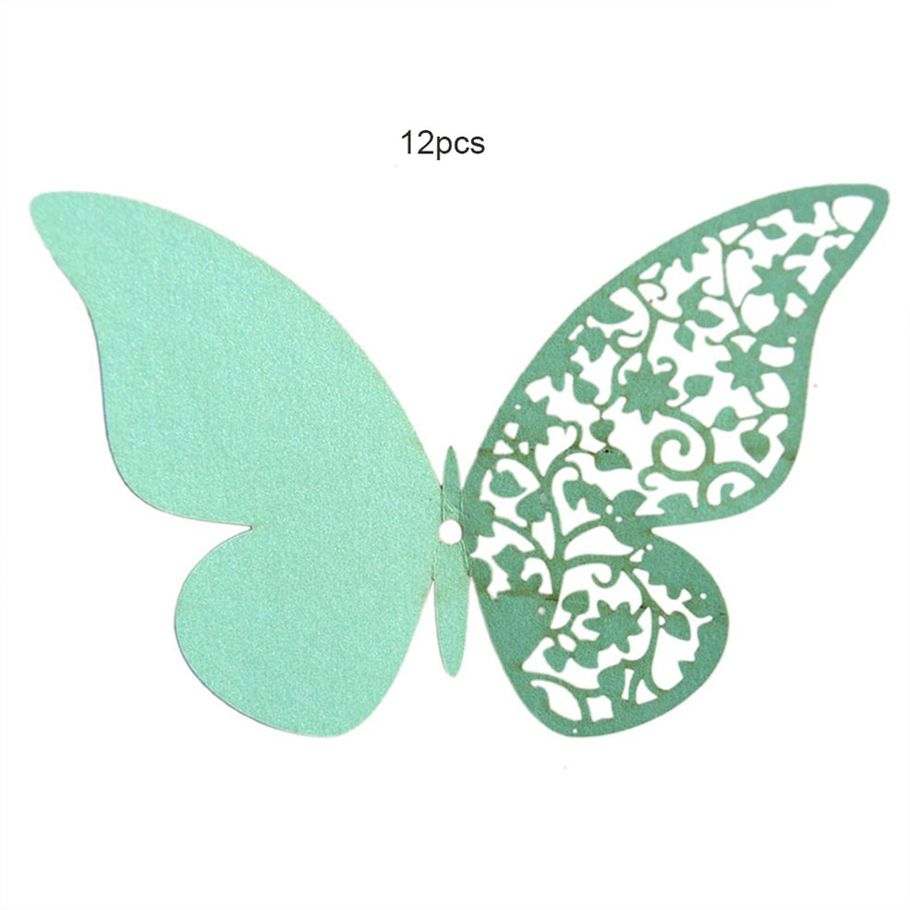 Butterfly wall stickers 3D stereo hollow pearl paper simulation creative