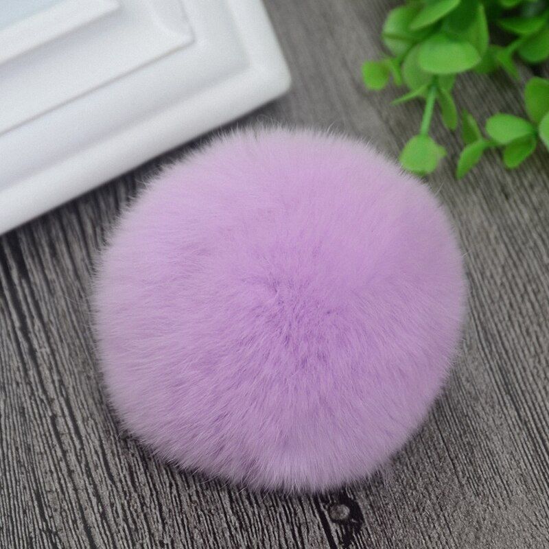 10cm Nature Rabbit Ball Pom Pom Fluffy DIY Winter Hat Skullies Beanies Cap Pompoms DEF003-grey