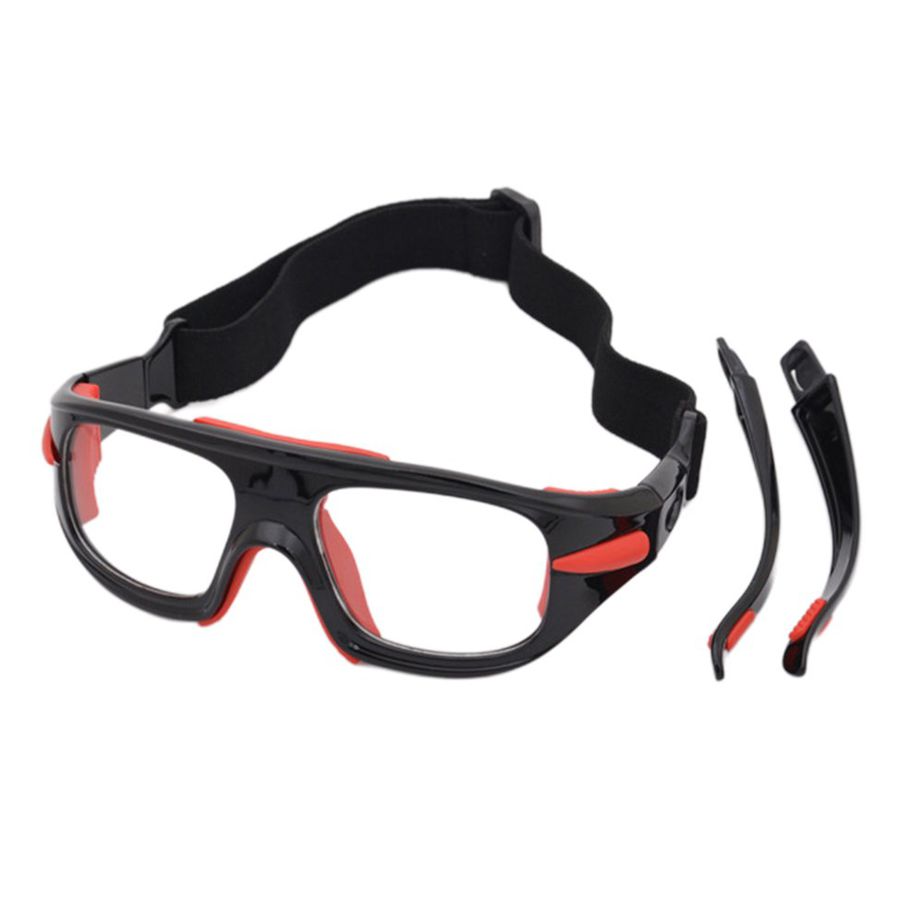 Sports Practical Basketball Glasses Explosion-proof Football Goggles Frame-black+red