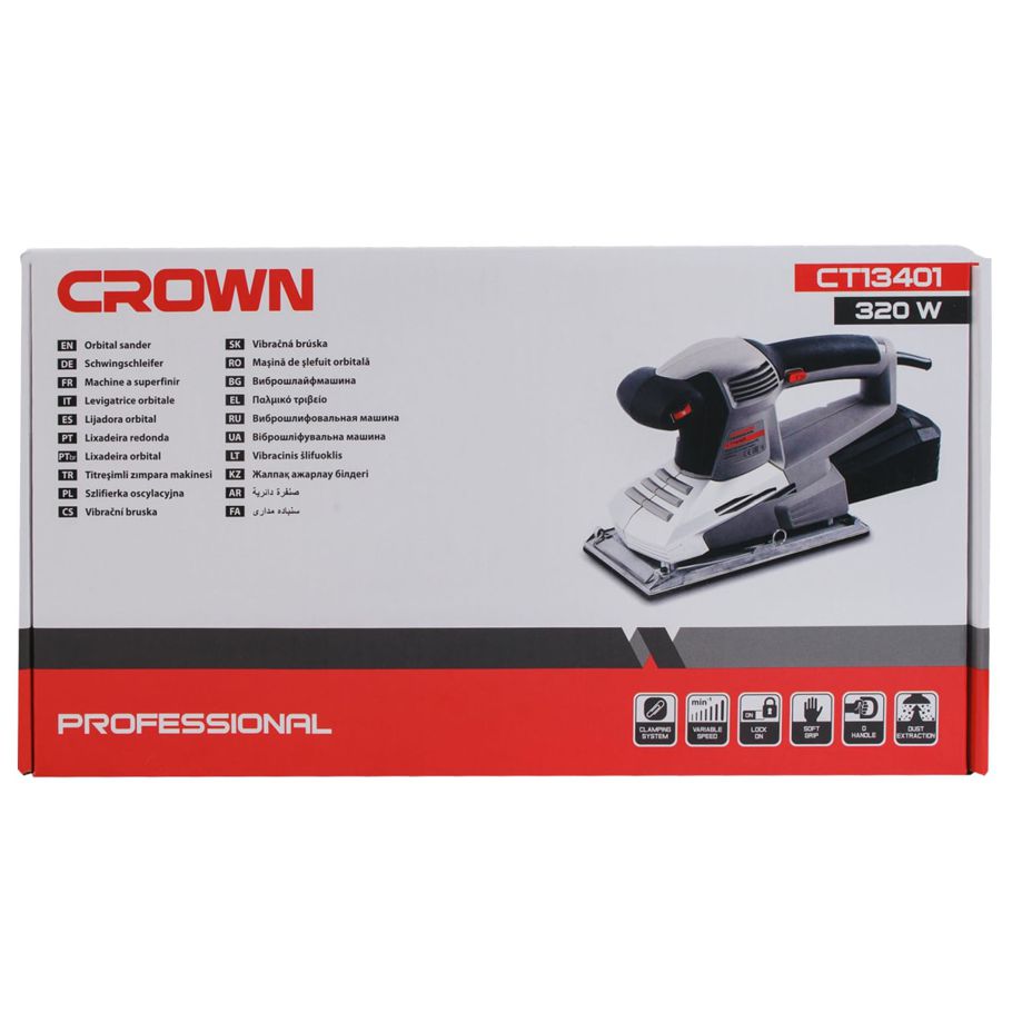 Crown Finishing Sander 300W, 230x115mm(1/2" Sheet) CT13401