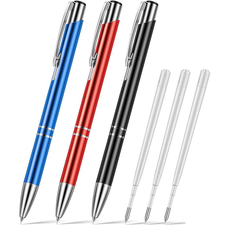 3 Pieces Air Release Weeding Tool Pen Air-Release Pen Retractable Vinyl Tool Pen with Replace Refill for HTV Vinyl Craft