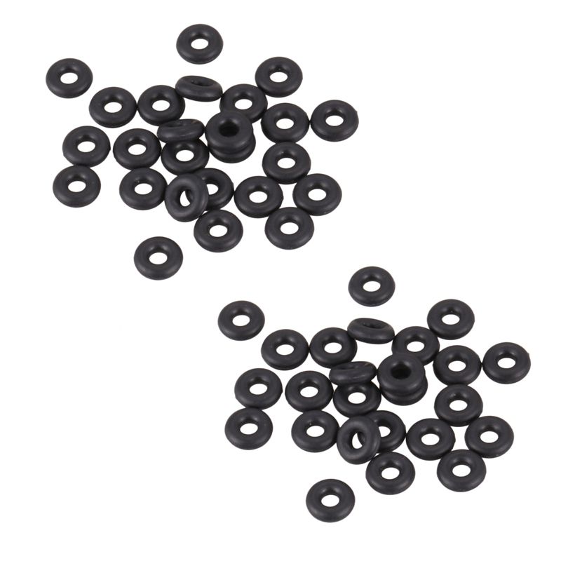 40 Pieces 5.6 mm Diameter 1.8 mm Thickness Black Rubber O-Ring Oil Washers