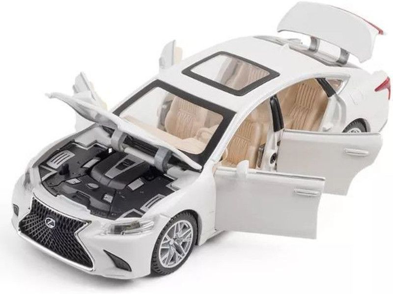 TinyTales 1:32 Lexus LS500h Alloy Car Model Diecasts (White)  (White)