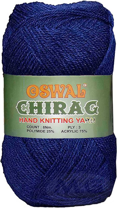 KNIT KING Represents Oswal Chirag Navy 200 gms Wool Ball wool DA Art-AJDF