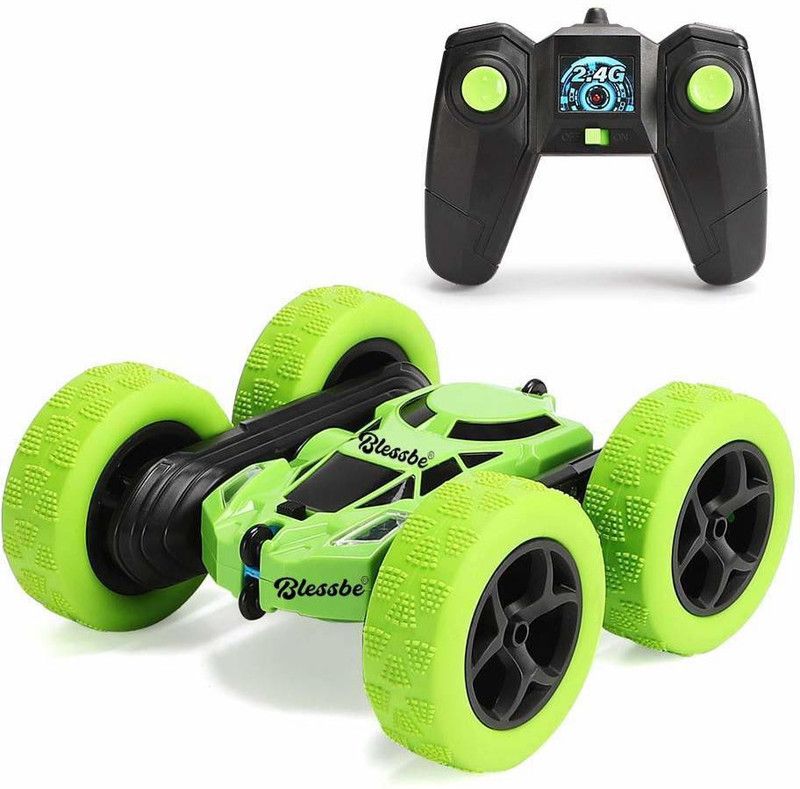 BLESSBE Electronic RC Radio Remote Control 360 Degree high-Speed Rotation 2.4GHz RC Toy Super Racing Stunt Car with Chargeable Battery and Charger Toys for Kids/Boys  (Green)