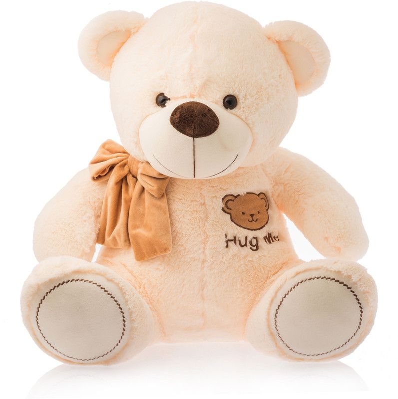 Dimpy Stuff Bear W/Hug Me Emb. Cream - 50 cm  (Red)