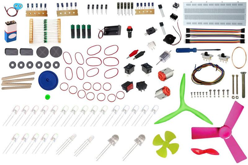 CodifyMonk Beginner's kit -200 Components, Certificate provided. Educational Electronic Hobby Kit