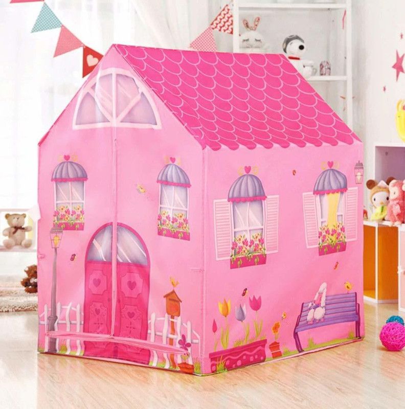STAR CAVES Size Extremely Light Weight , Water Proof Kids Play Tent House for 10 Year Old Girls and Boys (Doll House)  (Pink)