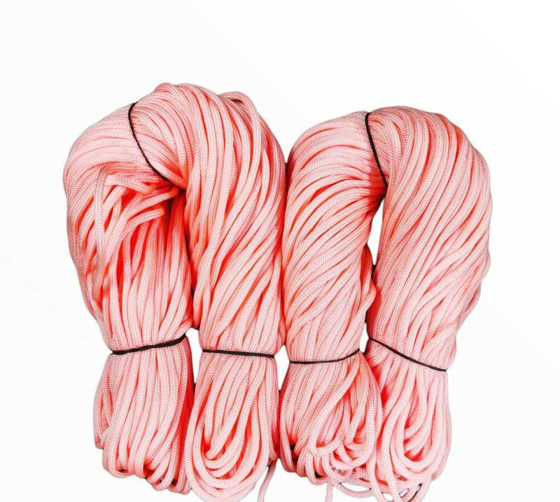ZILZAA 100 Mtr Macrame Cords Set of PEACH for DIY projects and Crafts projects