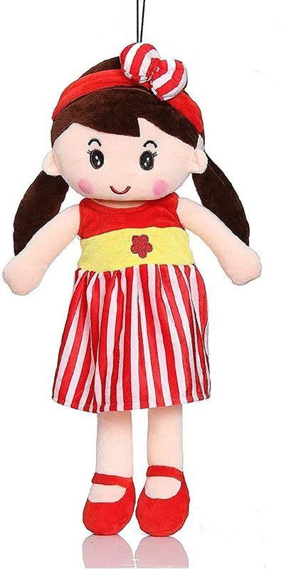 Liquortees Super Soft Doll Plush toys for girls , home decoration - 30 cm  (Red)