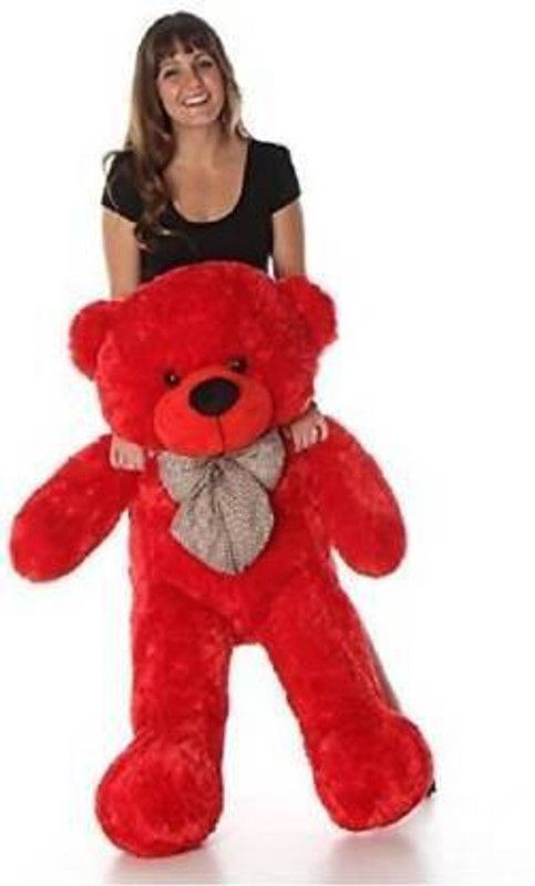 KidsBerry 3 feet Red teddy bear - 95.68 cm (Red) - 95.68 cm  (Red)