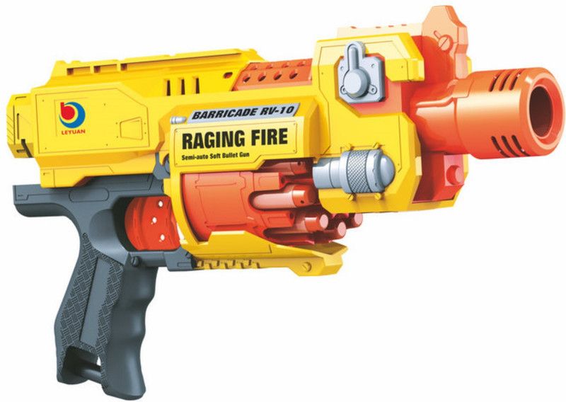 ToyGalaxy NERF STYLE GUN BLAZE STORM SOFT BULLET BLASTER BATTERY OPERATED Guns & Darts  (Yellow)