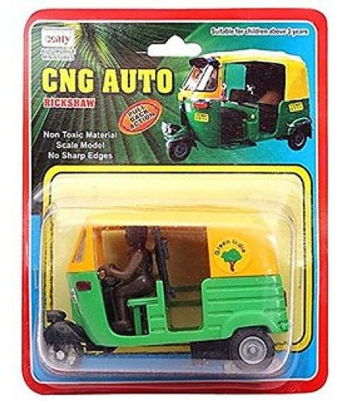 centy CNG AUTO RICKSHAW TOY FOR KIDS  (Green, Yellow)