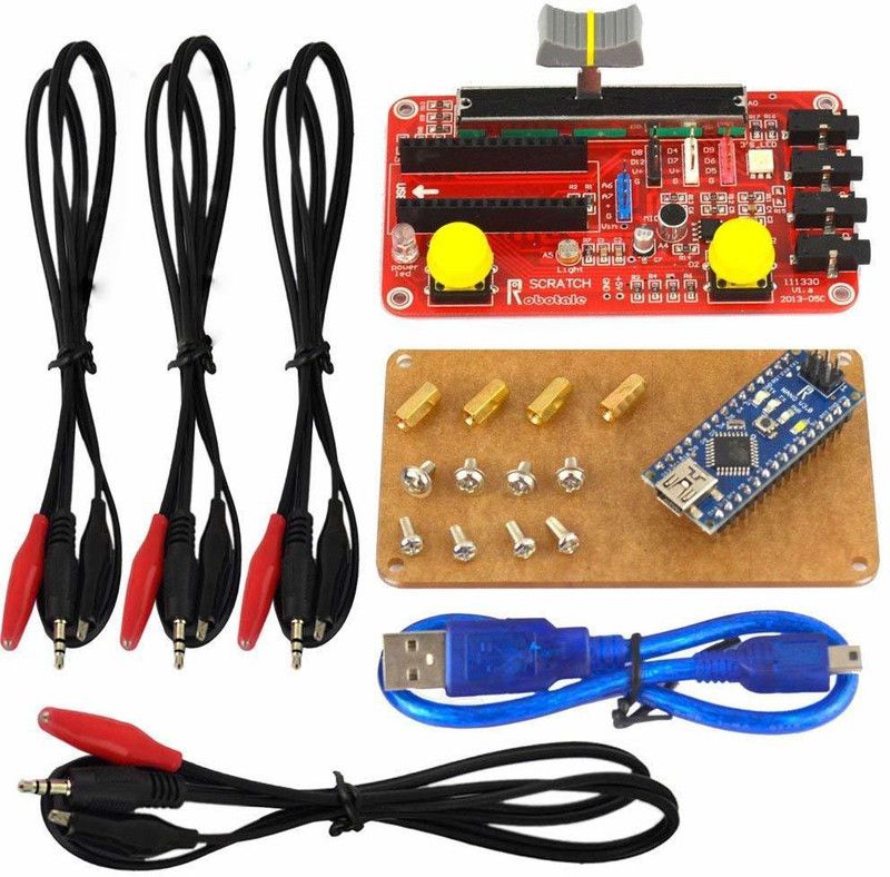 REES52 Scratch NANO Controller Learning Kit with Scratch Expansion Board NANO Educational Electronic Hobby Kit