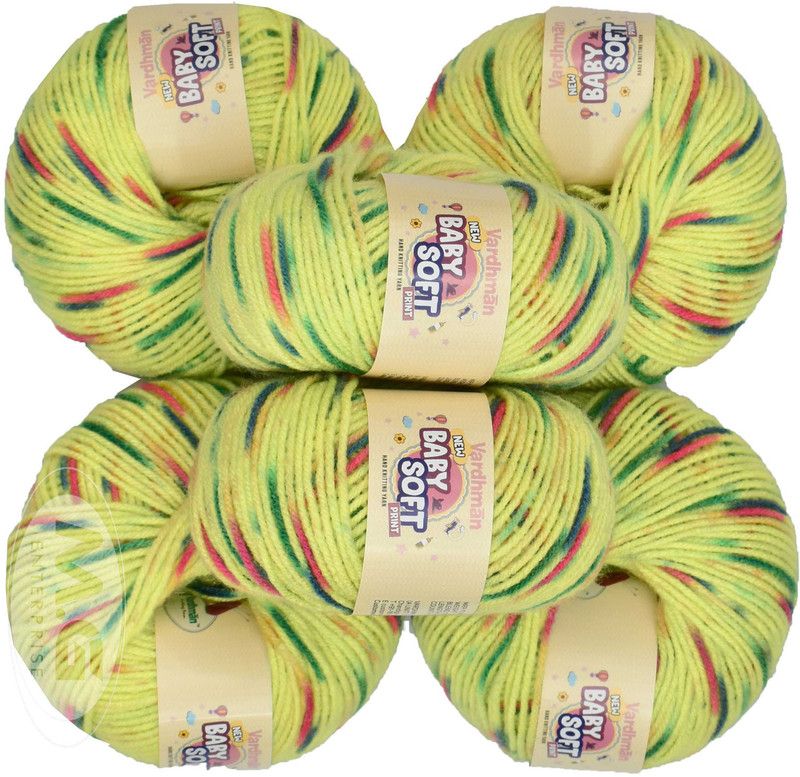 Simi Enterprise 100% Acrylic Wool Parrot Mix (Pack of 6) Baby Soft Wool Ball Hand knitting wool / Art Craft soft fingering crochet hook yarn, needle knitting yarn thread dyed … - F SM-GG