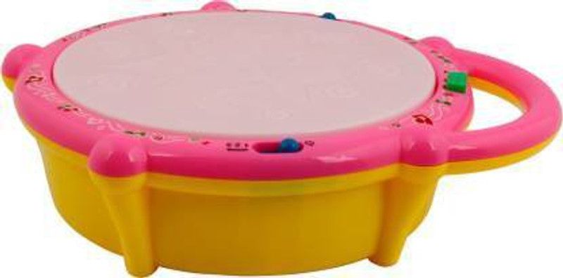 Just97 Multicolour Musical Flash Drum For Kids (Multicolor)  (Pink)