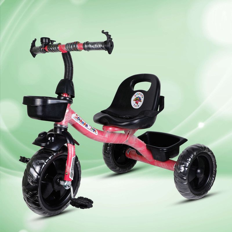 ROFLING KIDS BABY TRICYCLE FOR KIDS WITH FRONT AND BACK BASKET|| AD BASKET PINK 010 Tricycle  (Pink)