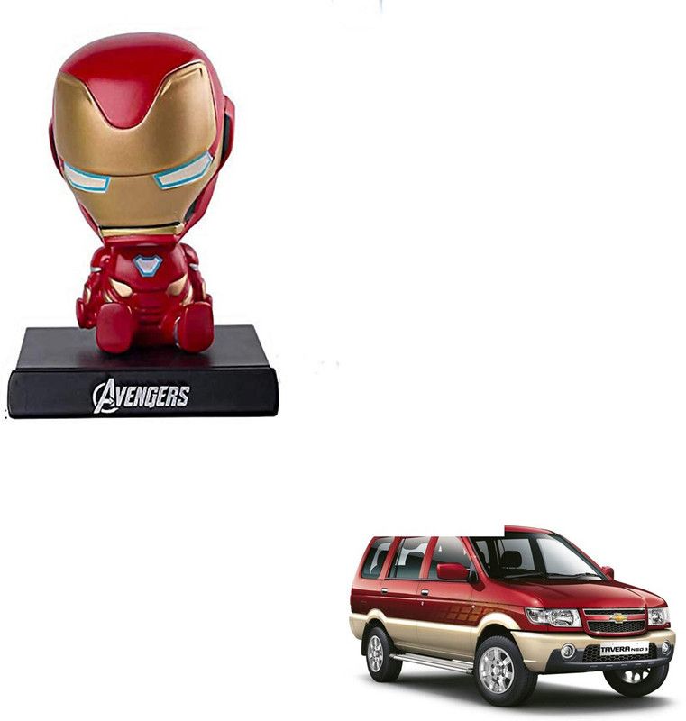 SEMAPHORE Action Figure Bobblehead and Car Dashboard Interior Accessories for Chevrolet Tavera  (Red, Gold)