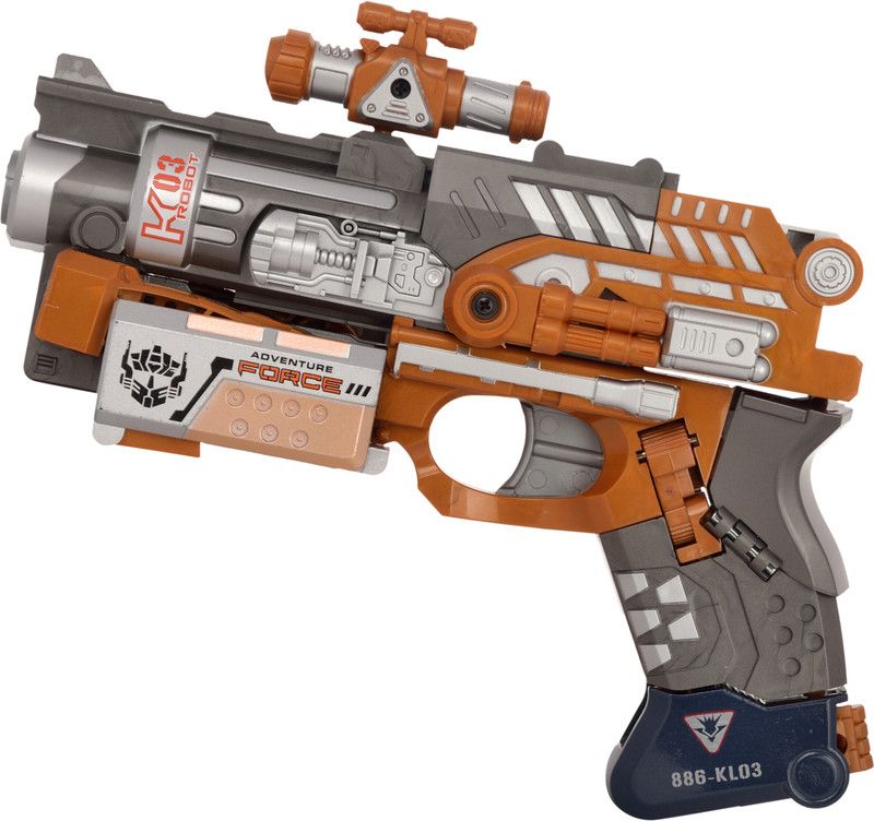 Turbo S Transforming Robot Blaster Fero.Wolf Gun Action Playset Guns & Darts  (Multicolor)