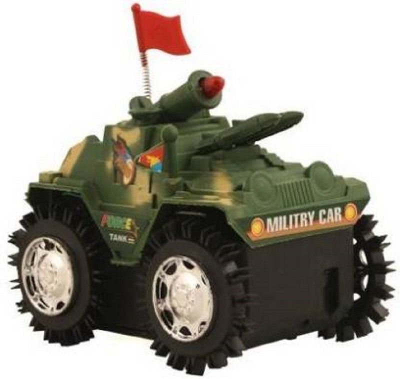 JAMEN BORO Mini Tumbling Military Tank (Green)  (Multicolor)