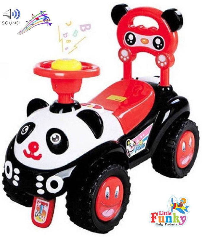 Little Funky Kids Ruff Rider for kids with Music (2 to 5 Years)  (Black, Red)