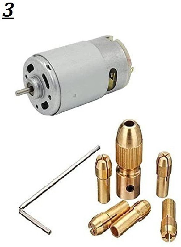 samest 12v 555 DC Motor 12000rpm High Speed with Drill Chuck Kit rs4 Electronic Components Electronic Hobby Kit