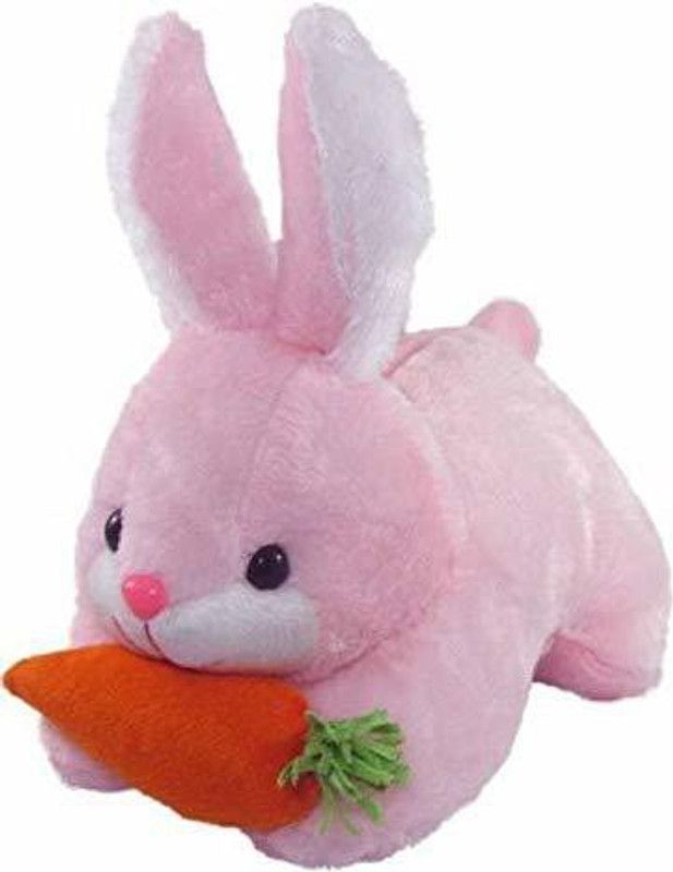 SASTATOY PINK Carrot Rabbit Soft toy for kids Playing Teddy Bear Loveable & Huggable - 25 cm  (Pink)