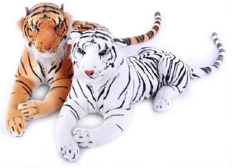 Deals India White and Brown Tiger Combo - 14 inch  (White, Brown)