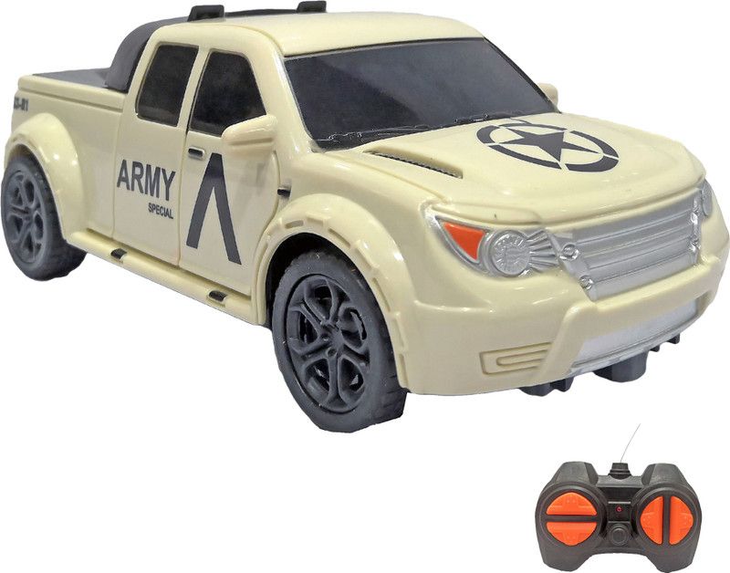 Miss & Chief 1:28 Mini Cross Country Jeep Racing Car with 4 Channel Remote Toy for Kids  (Off White)
