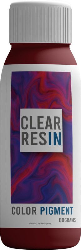CLEAR RESIN Epoxy/Resin Colour Pigment - Red Deep (80 Grams)