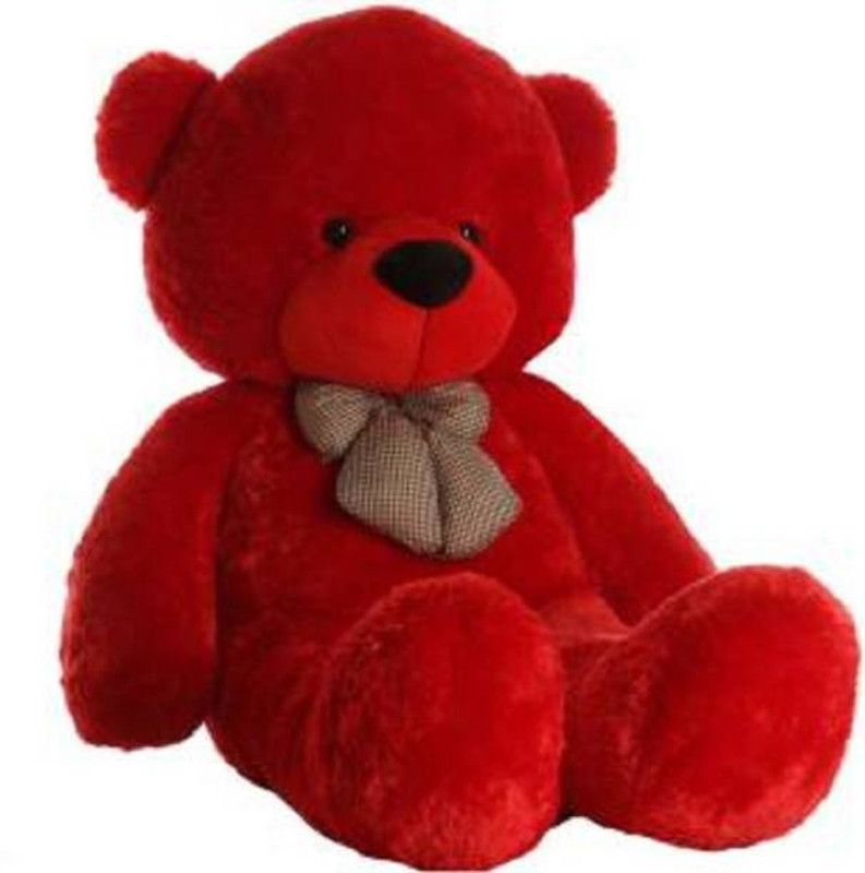 NONUJI 3 Feet Red American Style teddy bear with foot - 91 cm  (Red)