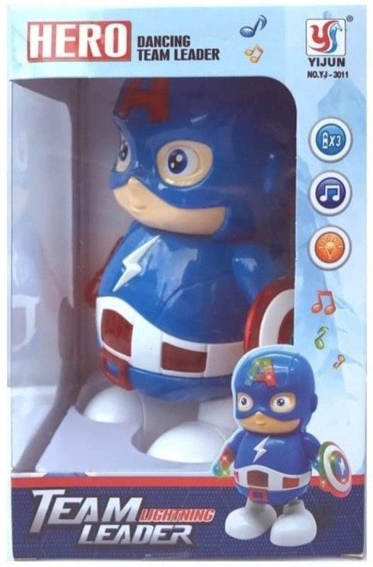 KANCHAN TOYS Captain America Dancing Figure For Kids  (Multicolor)