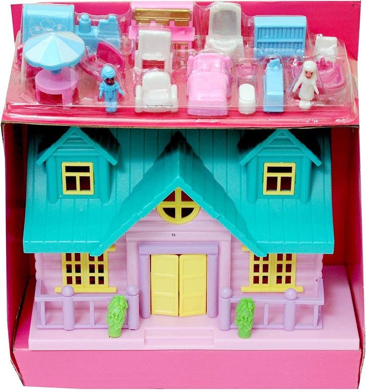 teezy Funny House Play Set-Doll House Set (Multicolor)TZEE_T093  (Multicolor)