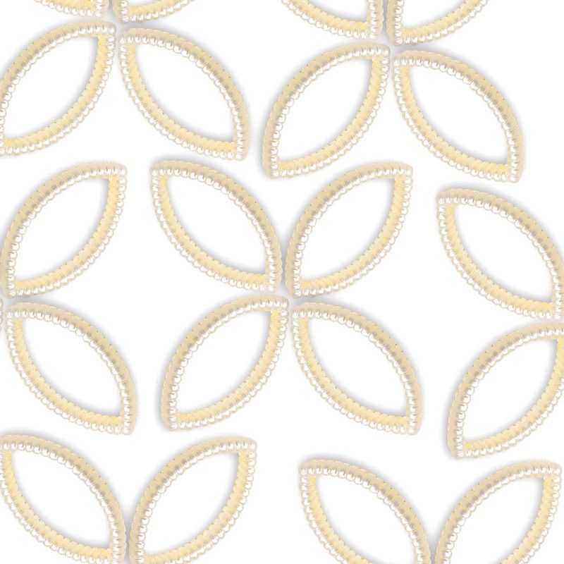 Airtick (Pack of 400 Gram) White Eye Shape Pearlized Bead Craft Decoration Material