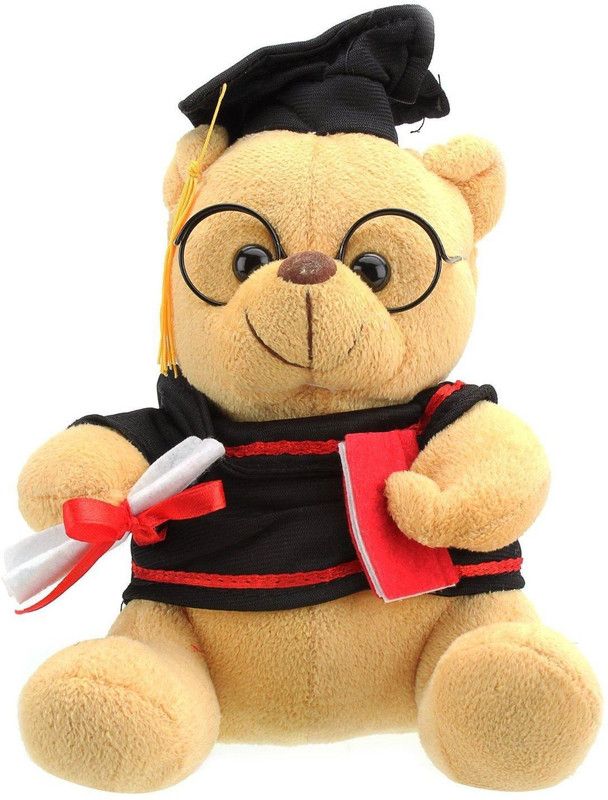 VRV Musical Scholar Teddy Bear - 12 cm  (Beige)