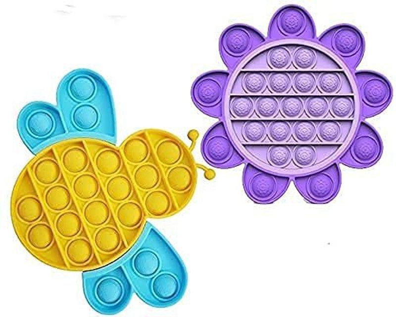 SKYZONE Pop It Fidget Toys,Push Pop Bubble Fidget Sensory Toy,Special Needs Silicone Stress Relief Toy Gifts Kids Adults  (Multicolor)