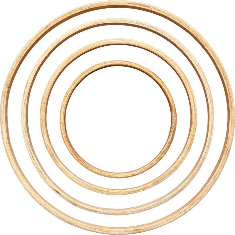 vahvaa Display Wooden Hoops for Dream Catchers, Floral Macrame, Size 4,6,7,10 Inches