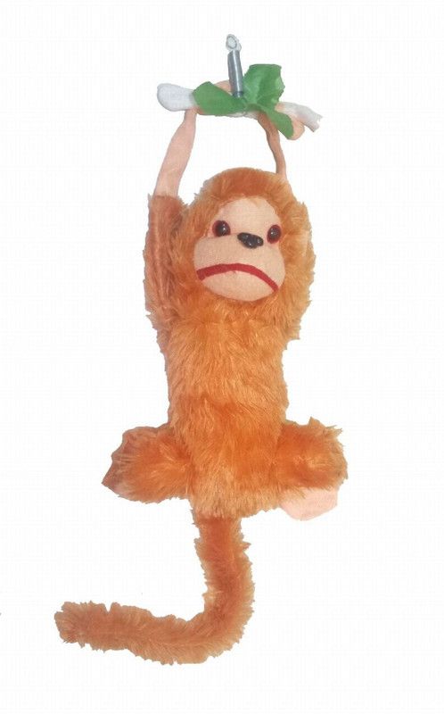 eShop24x7 Hanging Monkey Stuffed Soft Toy Toys for Kids Children - 14 inch  (Brown)