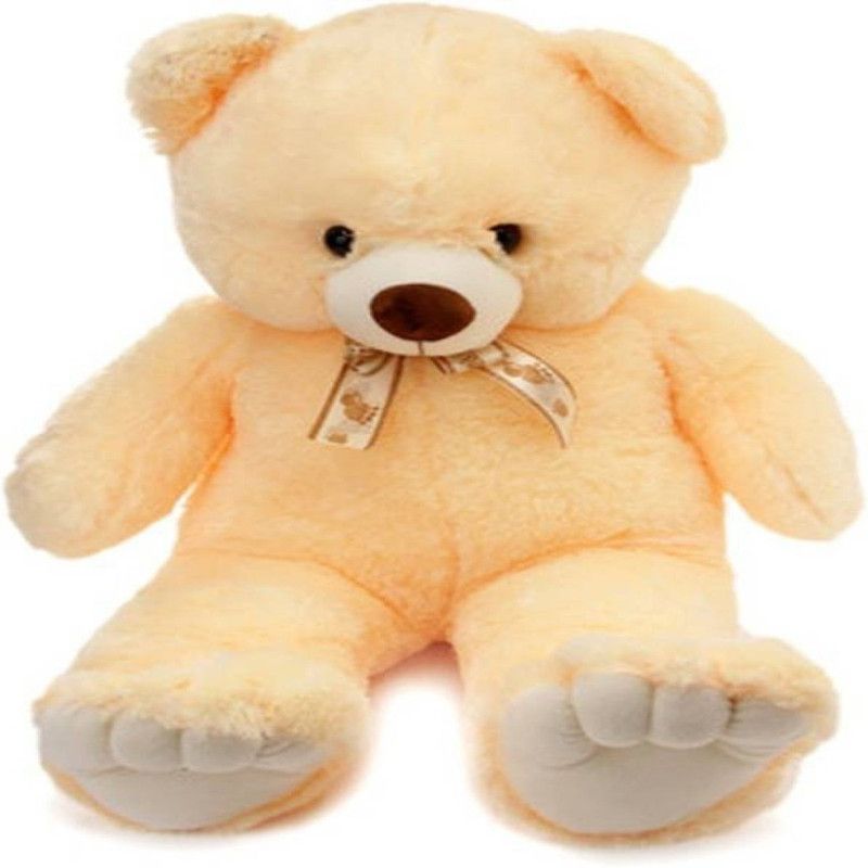 GN Enterprises 5 feet Teddy with Heart GN_33 - 152 cm  (Cream)