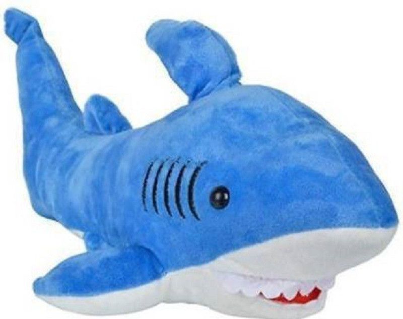 Saubhagye Cute Blue Shark Plush Toy Soft Stuffed For Kids 24cm - 12 cm (Blue) - 24 cm (Multicolor) - 24 cm  (Multicolor)