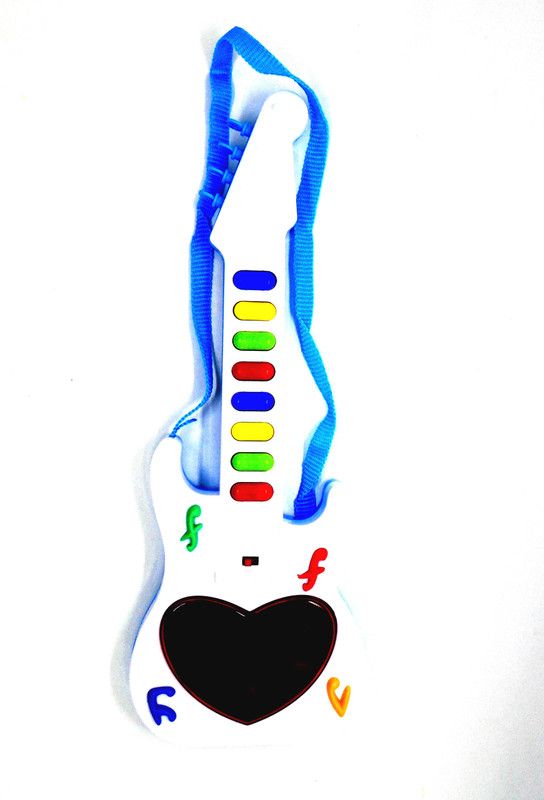 KHMART Music Mini Guitar  (White, Blue)
