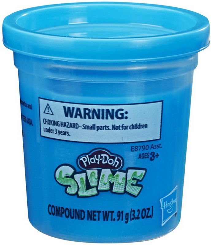 PLAY-DOH Brand Slime Single 3.2-Ounce Can of Blue Slime Compound for Kids 3 Years and Up