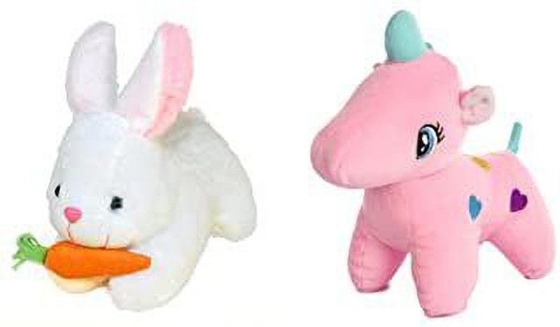 Unnati collection White Rabbit Soft Plush Stuffed Toy for Babies / Kids Birthday Gift - 25 cm  (Pink, White)