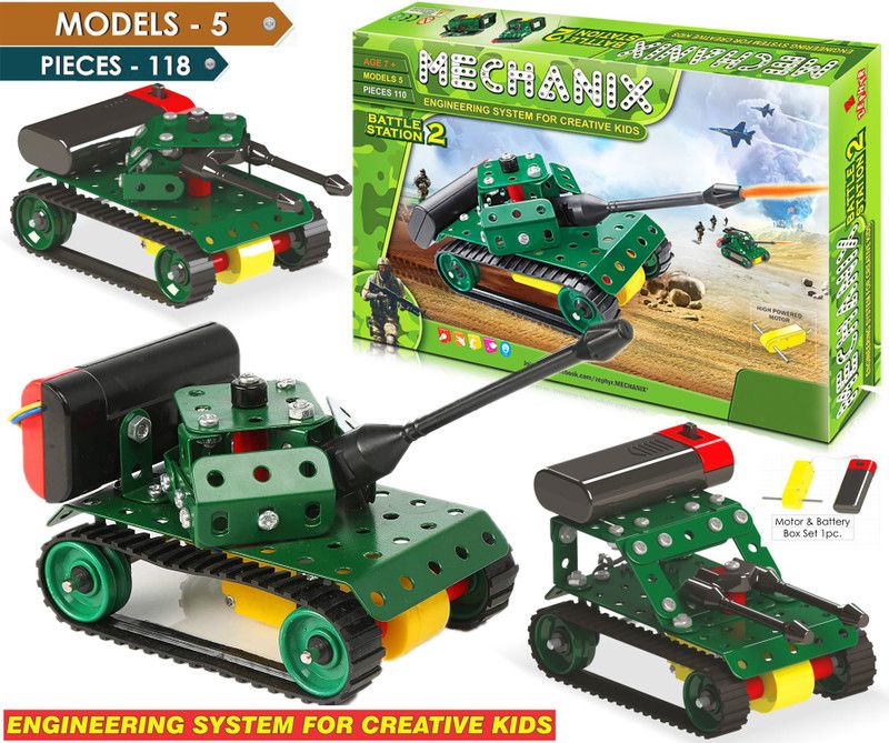 Giftary Boys Mechanics Engineering System STEM Kids Construction And Building Toys(Build Up To 5 Model)110 Pcs| Gift Set For Kids| Age Group 7 Year To 16 Year| Made In India|  (Multicolor)