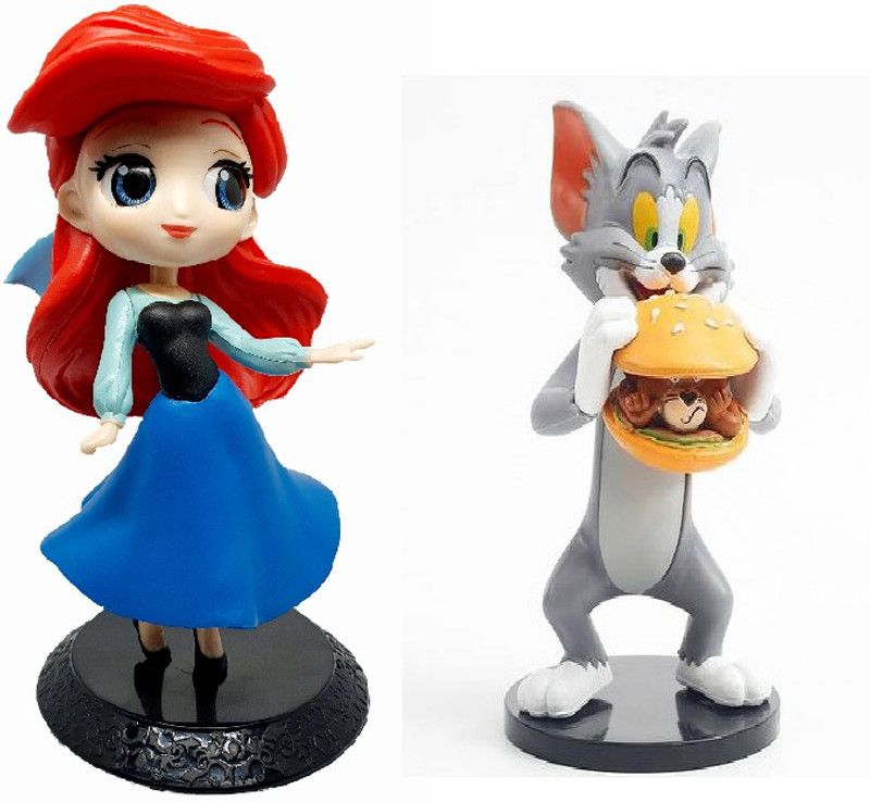 Daiyamondo Arena Princess With Tom Burger Figure Limited Edition for Car Dashboard, Decoration, Cake Decoration , Office Desk & Study Table (15cm)(Pack of 2)  (Multicolor)
