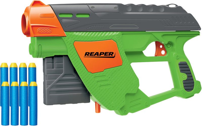 Buzz Bee Air Warrior Reaper With Dart-Clip & 8 Long Distance Darts Blaster Toy Gun Guns & Darts  (Green)