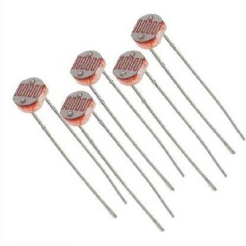 TRIFINITY 5 Pcs-LDR SENSOR 5mm GENUINE LIGHT DEPENDENT RESISTOR PHOTORESISTOR Electronic Components Electronic Hobby Kit