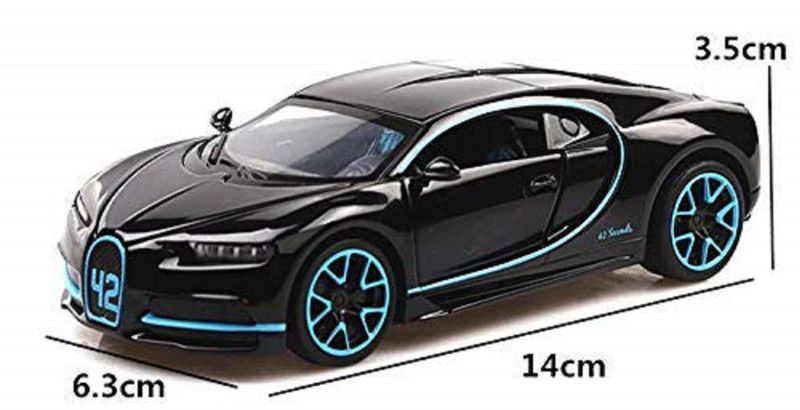 KTRS ugatti Die-Cast 4 Wheel Drive Metal Car Pull Back with 3 Openable Doors  (Multicolor)