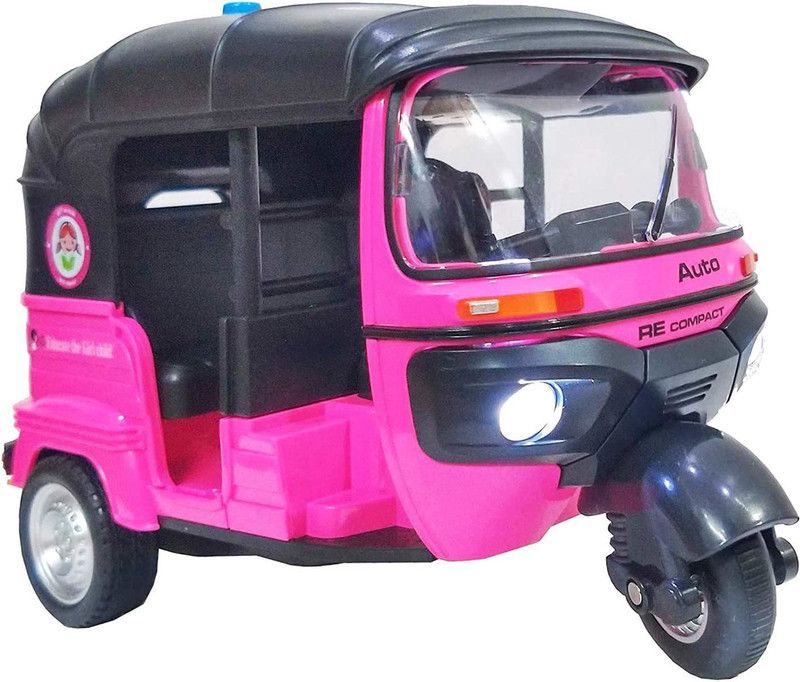 Pink & green Pink Rickshaw  (Pink, Pack of: 1)